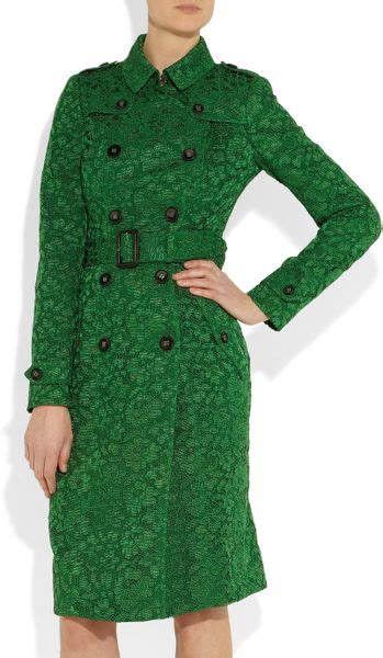 burberry prorsum green lace trench coat|Burberry trench coat women outlet.